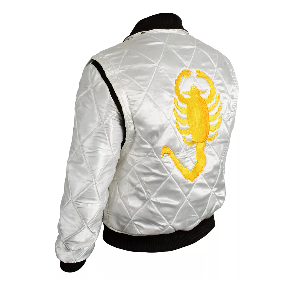 Amazon.com: Tan Leathers Men's Drive Jacket Satin White - Quilted Jacket  Men - Satin Bomber Jacket From Drive The Movie - Lightweight Black & Red  Scorpion : Clothing, Shoes & Jewelry